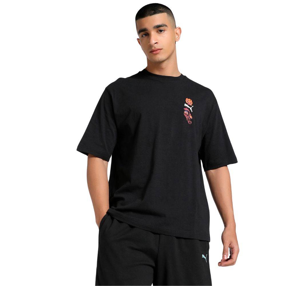 PUMA FLORAL SPORT GRAPHIC BOXY TEE