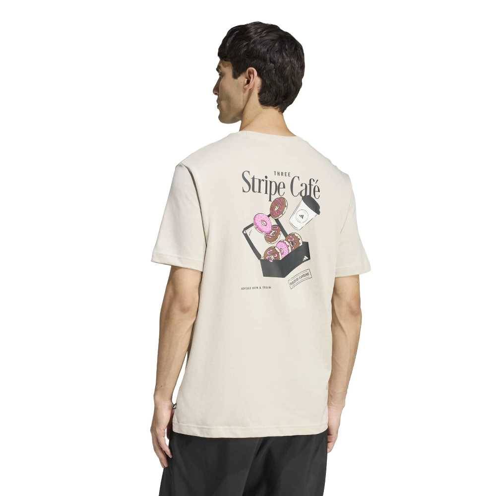 ADIDAS M COFFEE CAFE DONUT BOX GRAPHIC T-SHIRT