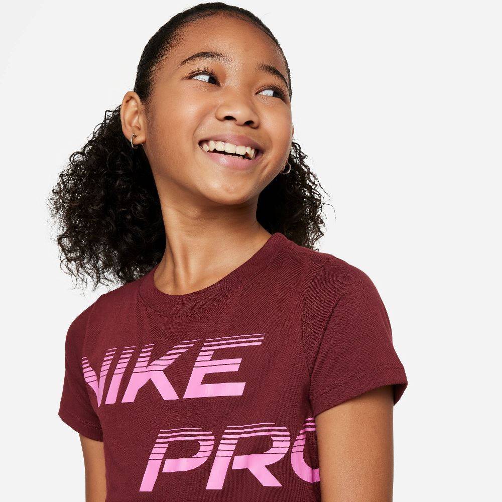 NIKE GIRLS DRI-FIT DFCT CROPPED TOP