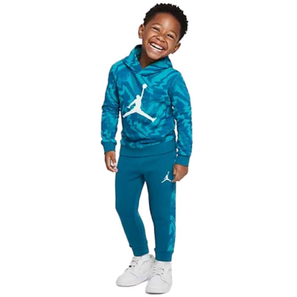NIKE JORDAN INFANT ESSENTIALS FLEECE ALL-OVER-PRINT SET