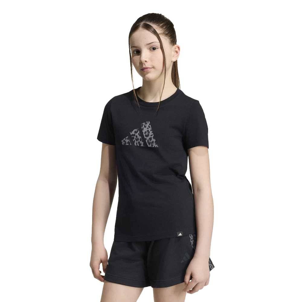 ADIDAS GIRLS ANIMAL PRINT GRAPHIC T-SHIRT