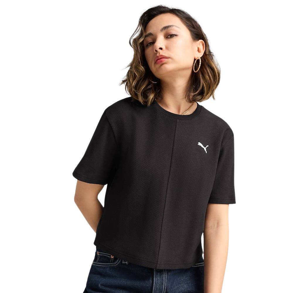 PUMA WARDROBE ESS RIBBED RELAXED TEE