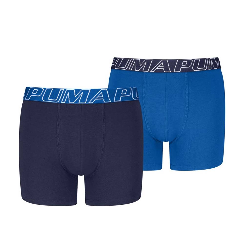 PUMA 947814 BOYS SLAUNTED LOGO ELASTIC BOXERS 2P