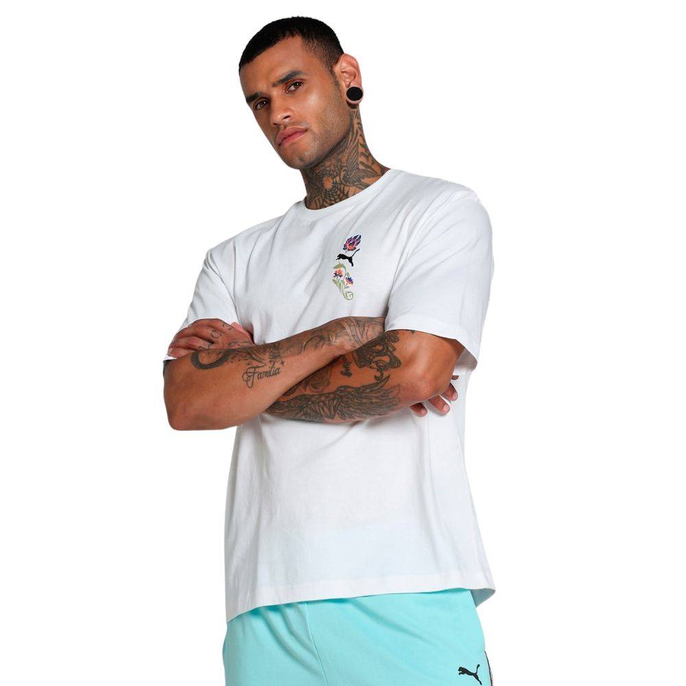 PUMA FLORAL SPORT GRAPHIC BOXY TEE
