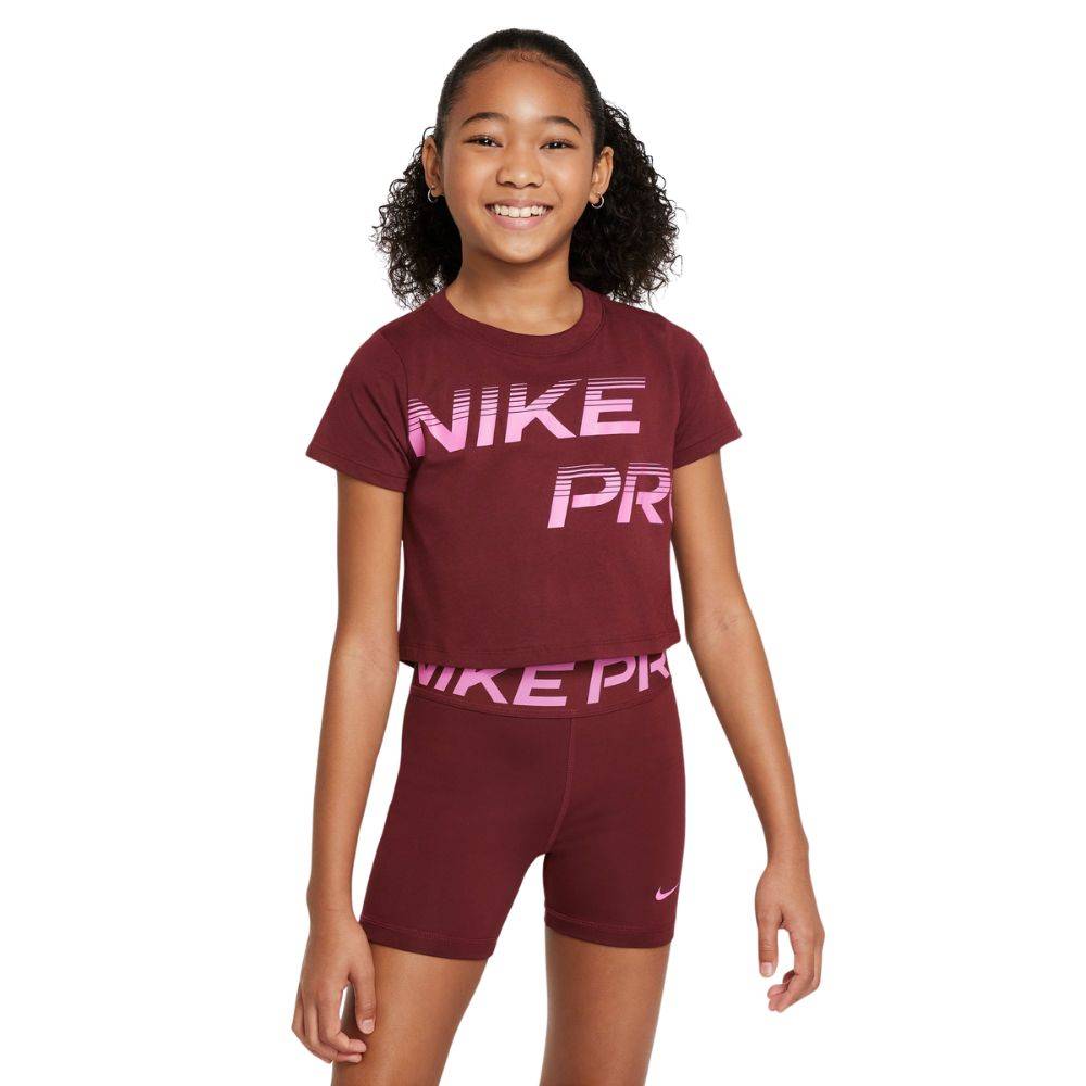 NIKE GIRLS DRI-FIT DFCT CROPPED TOP
