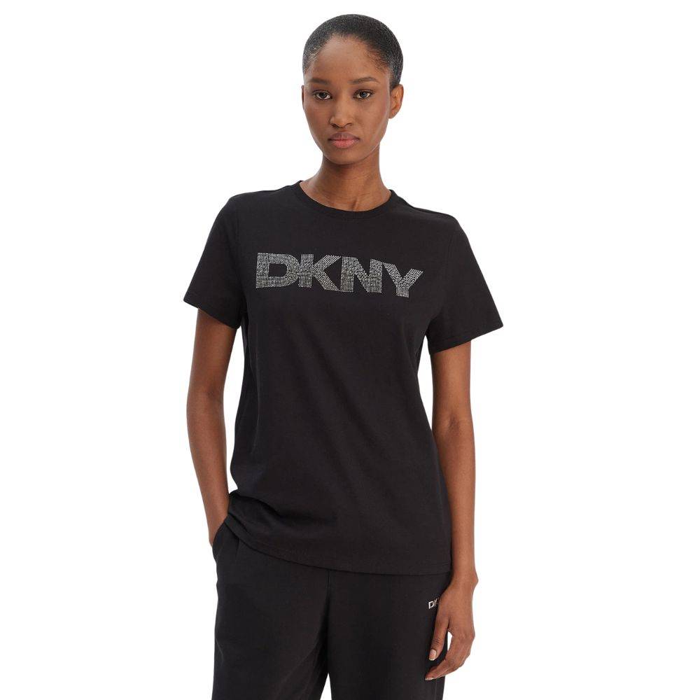 DKNY OMBRE DIAMANTE LOGO SHORT SLEEVE TEE