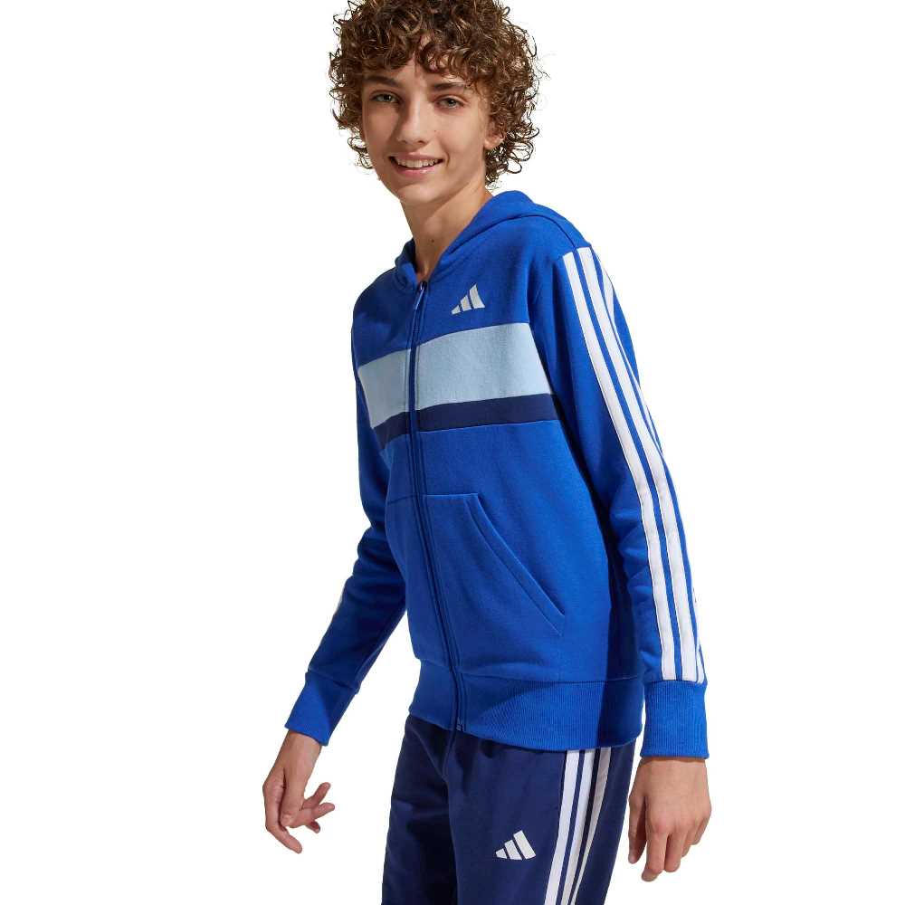 ADIDAS YOUTH SEASONAL ESSENTIALS TIBERIO 3 STRIPES FLEECE TRACKSUIT