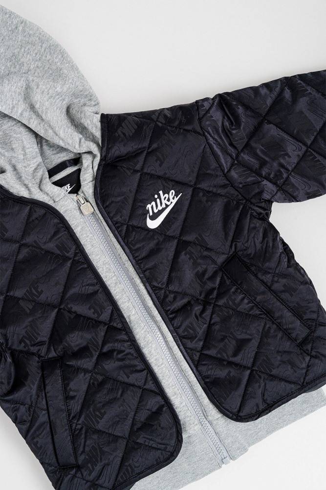 NIKE LITTLE KIDS FLEECE HOODED QUILT JACKET