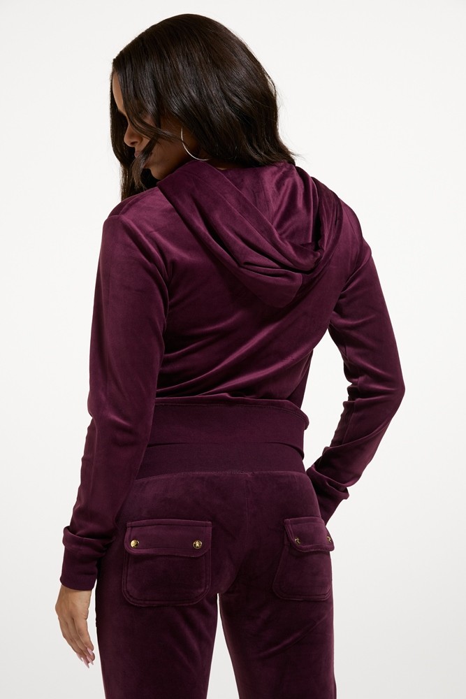 JUICY COUTURE GOLD CLASSIC VELOUR ROBERTSON HOODIE
