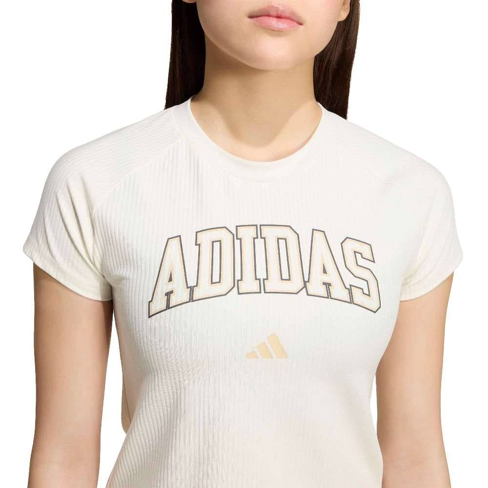 ADIDAS GIRLS SPORT SEASONALS COLLEGIATE TYPOGRAPHY T-SHIRT