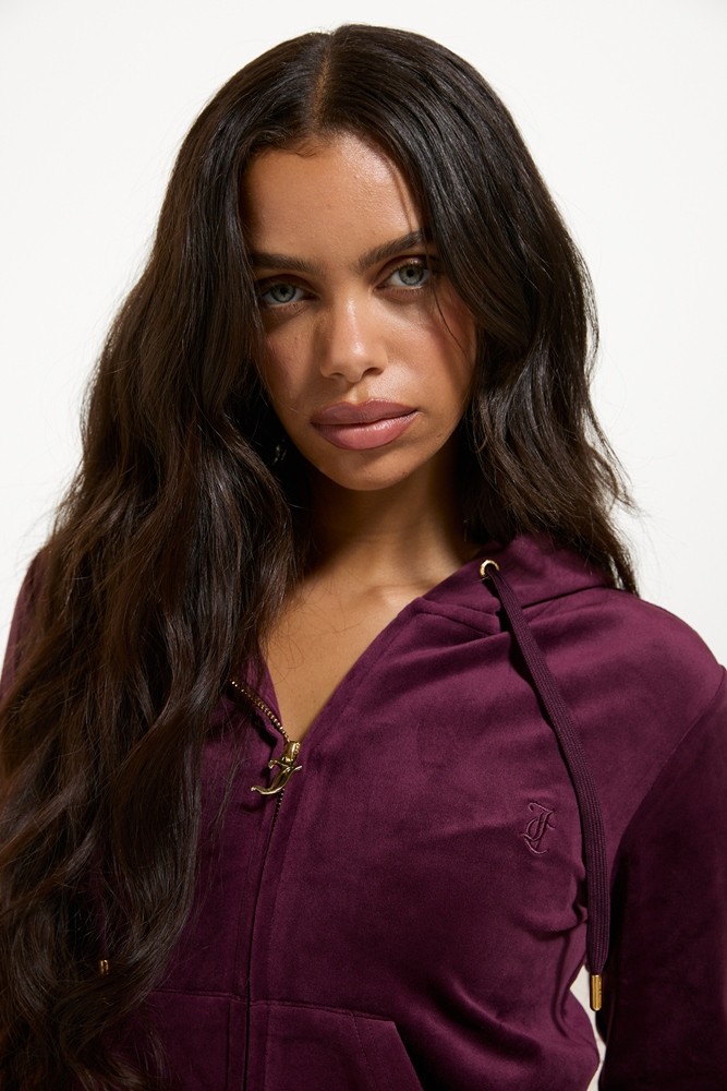 JUICY COUTURE GOLD CLASSIC VELOUR ROBERTSON HOODIE