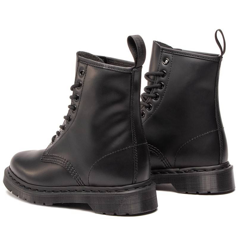 DR. MARTENS MONO SMOOTH LEATHER ANKLE BOOTS