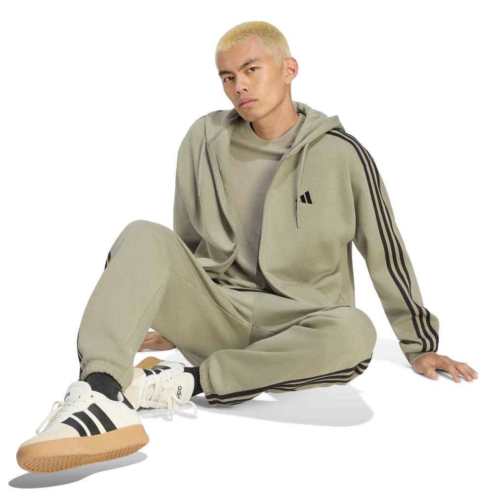ADIDAS M ESSENTIALS 3-STRIPES FLEECE FULL-ZIP HOODIE
