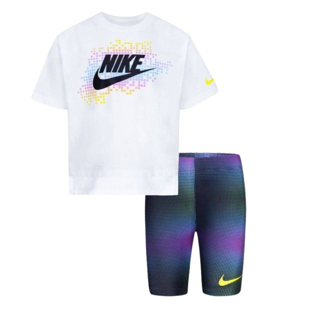 NIKE INFANT ALL-OVER-PRINT BIKE SHORT SET