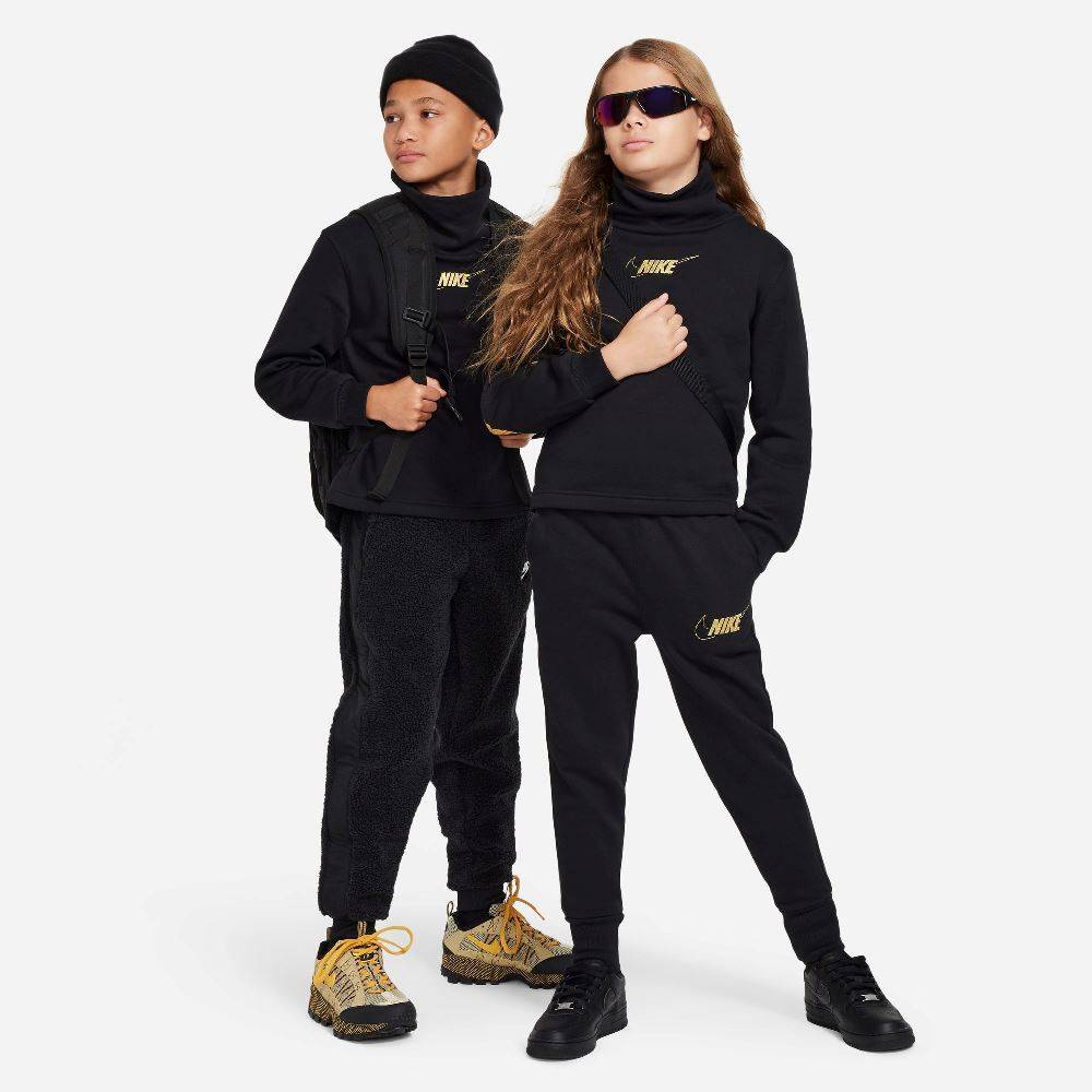 NIKE KIDS FUNNEL NECK LS FLEECE TOP