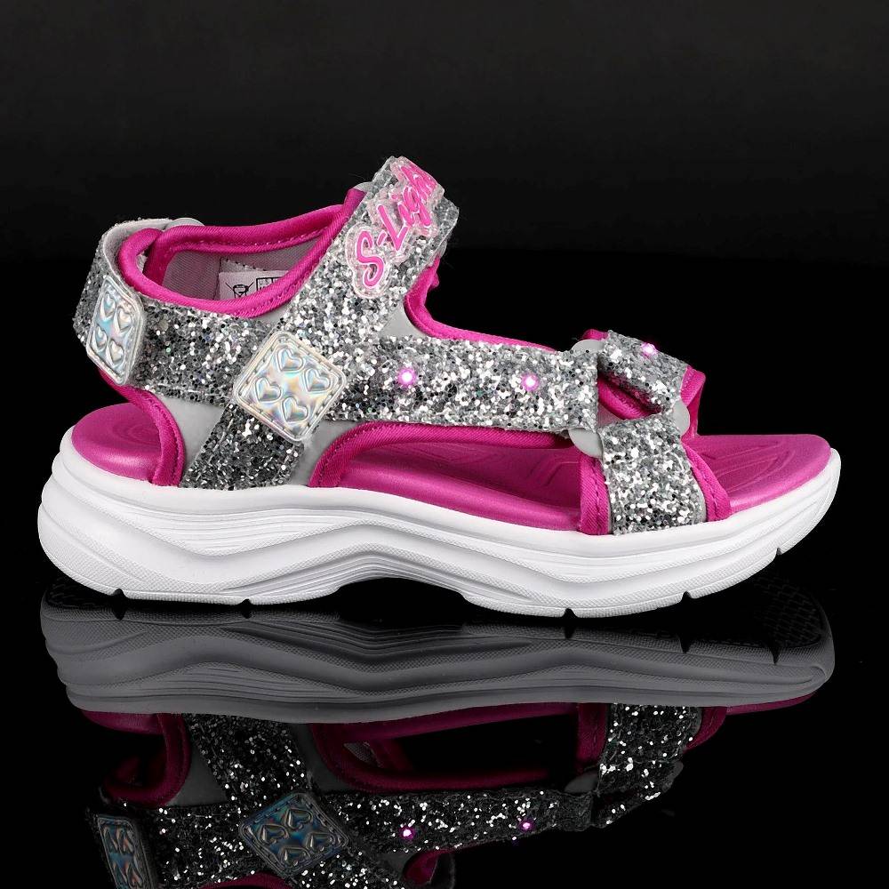 SKECHERS GIRLS GLITTERY GLAM SANDALS