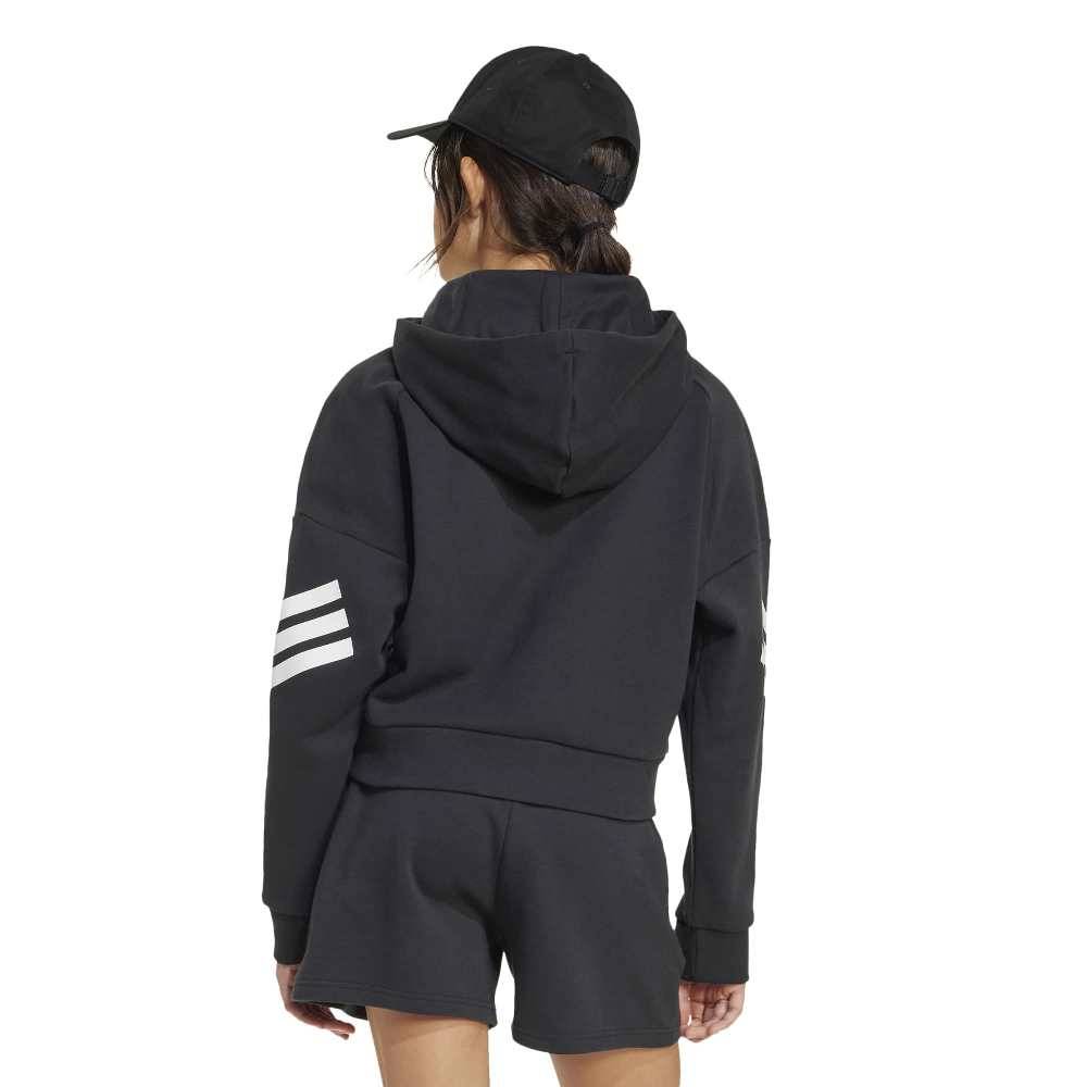 ADIDAS GIRLS FUTURE ICONS 3 STRIPES FULL ZIP HOODED TRACK TOP