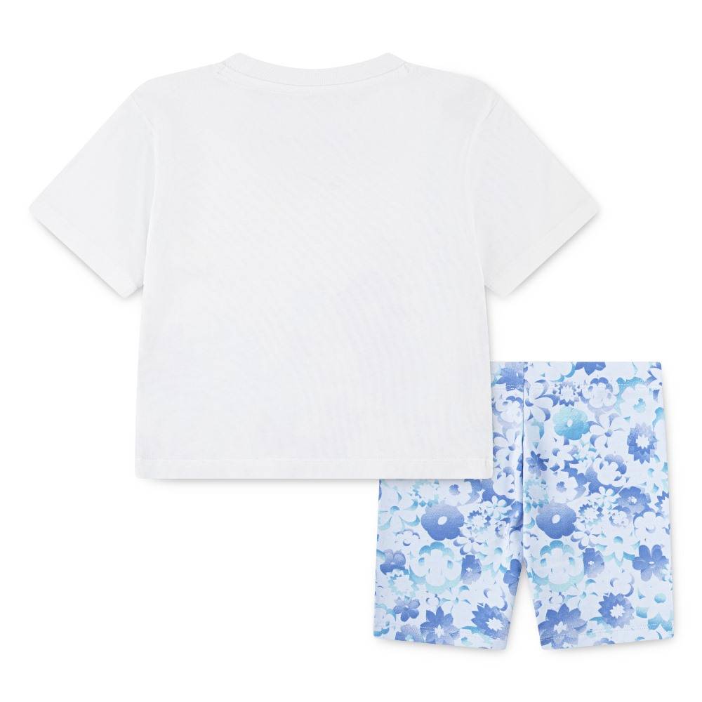 NIKE LITTLE GIRLS FLOW-RAL AOP BIKE SHORT SE