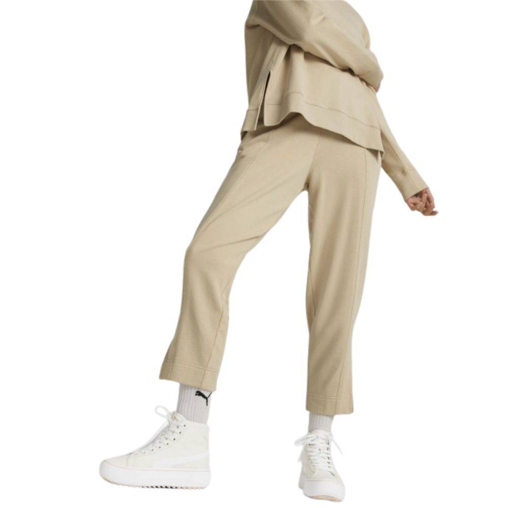 PUMA HER WOMENS FRENCH TERRY HIGH-WAIST PANT