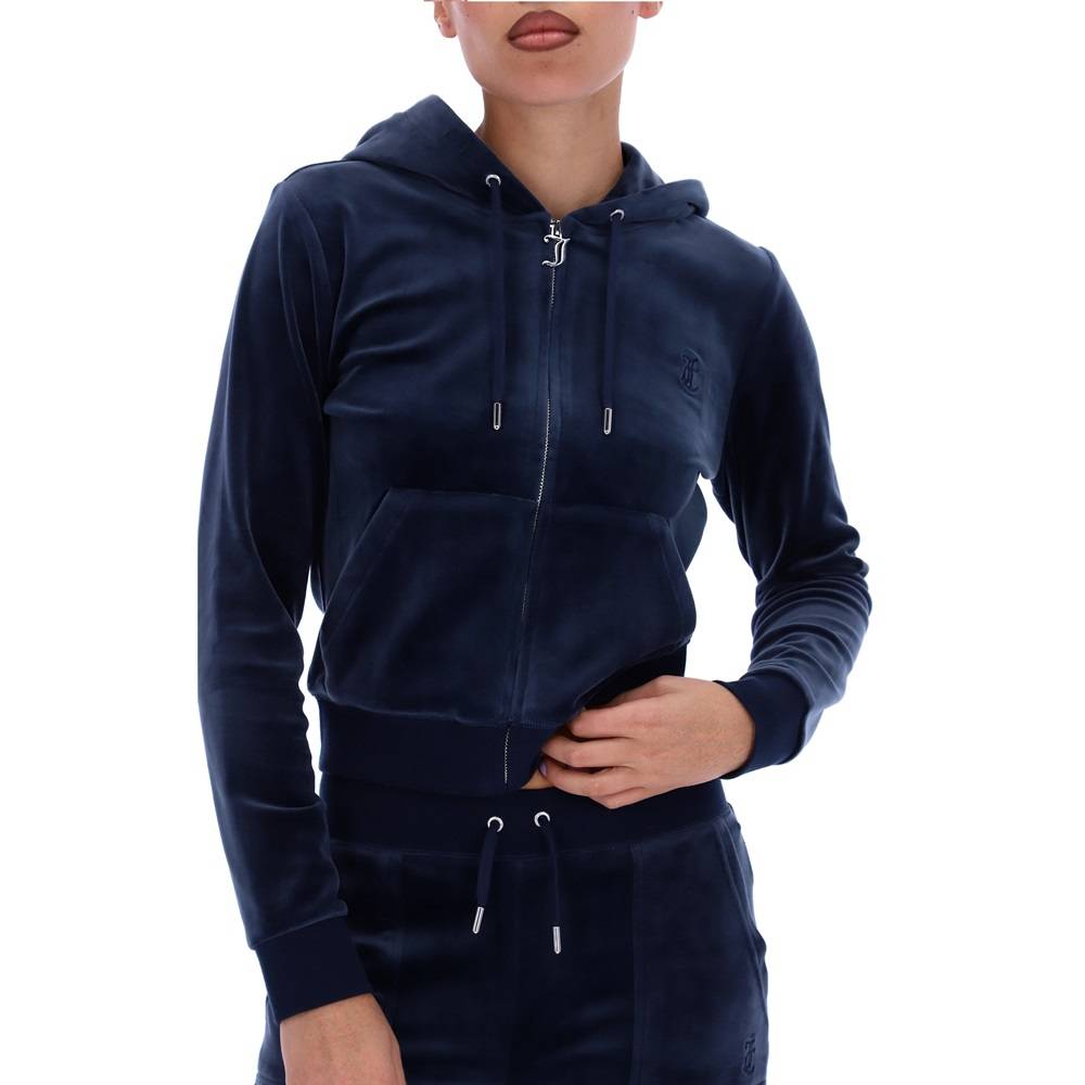 JUICY COUTURE ROBERTSON CLASSIC VELOUR ZIP HOODIE