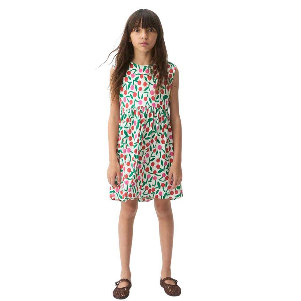 COMPANIA FANTASTICA CHERRY PRINT SHORT DRESS