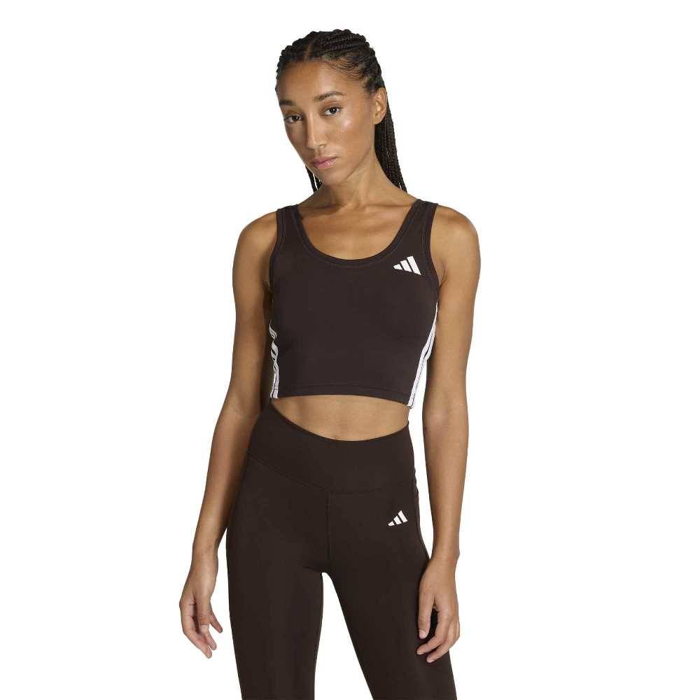 ADIDAS WORKOUT ESSENTIALS 3-STRIPES CROPPED TANK TOP