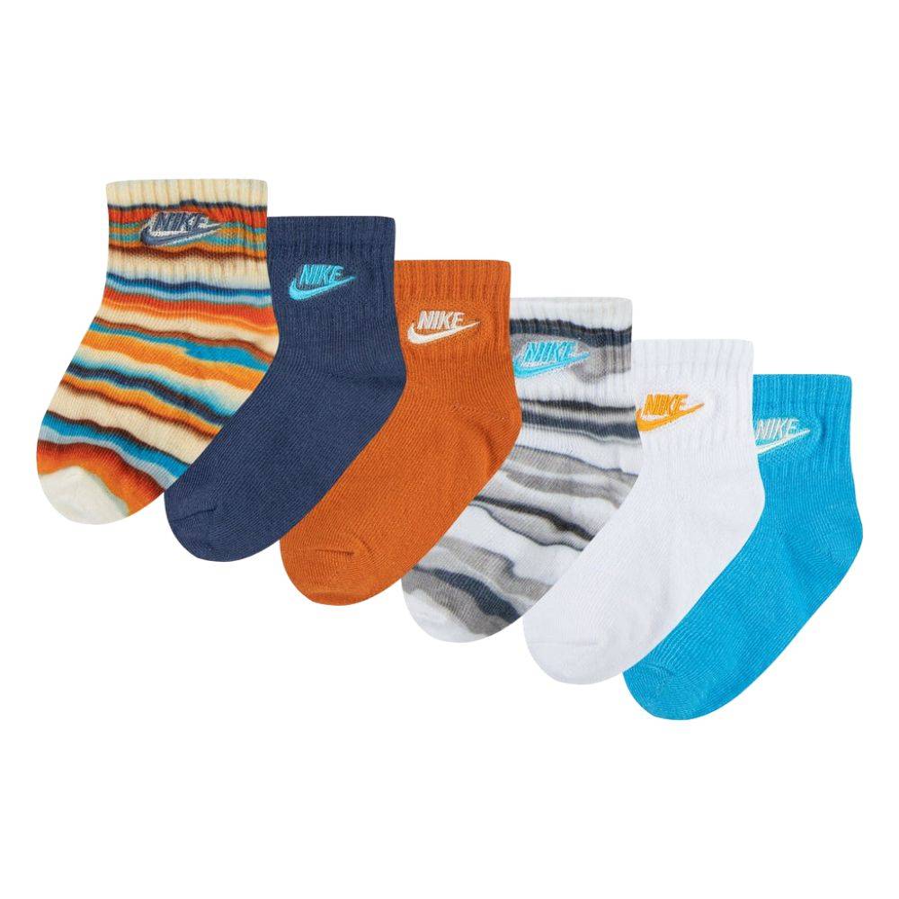 NIKE INFANT / TODDLER STRIPE SCAPE 6-PAIRS SOCKS