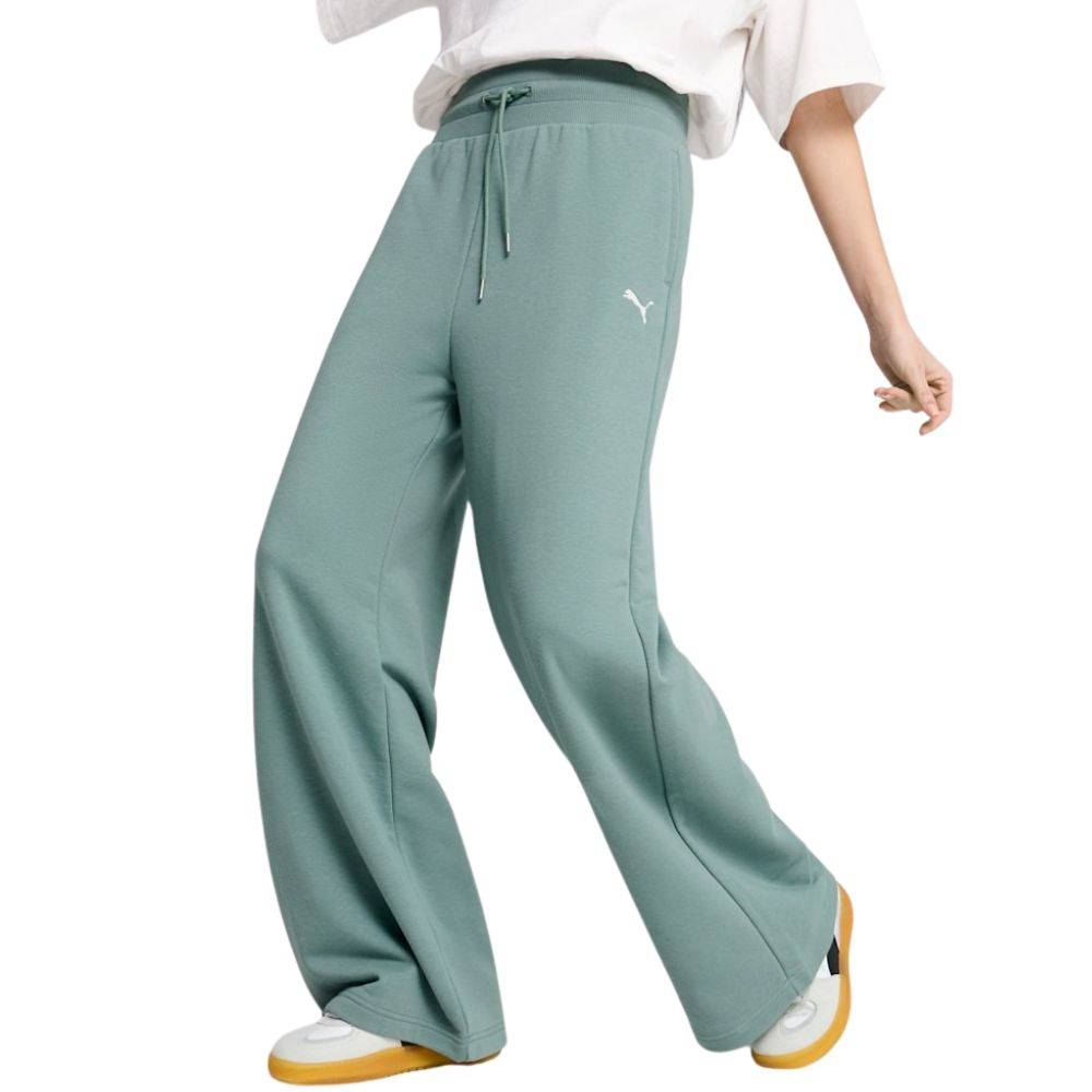 PUMA WARDROBE ESS RELAXED WIDE LEG SWEATPANTS TR
