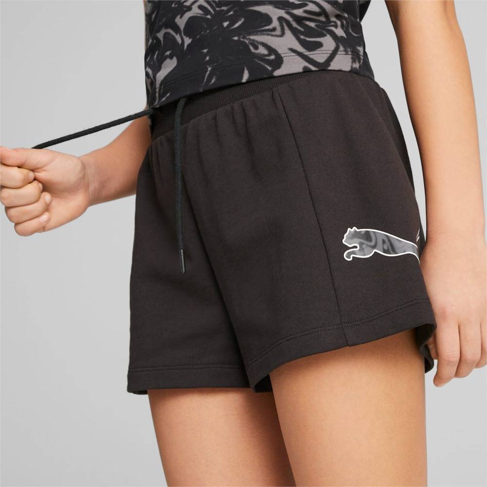 PUMA HIGH-WAIST GIRLS SHORTS