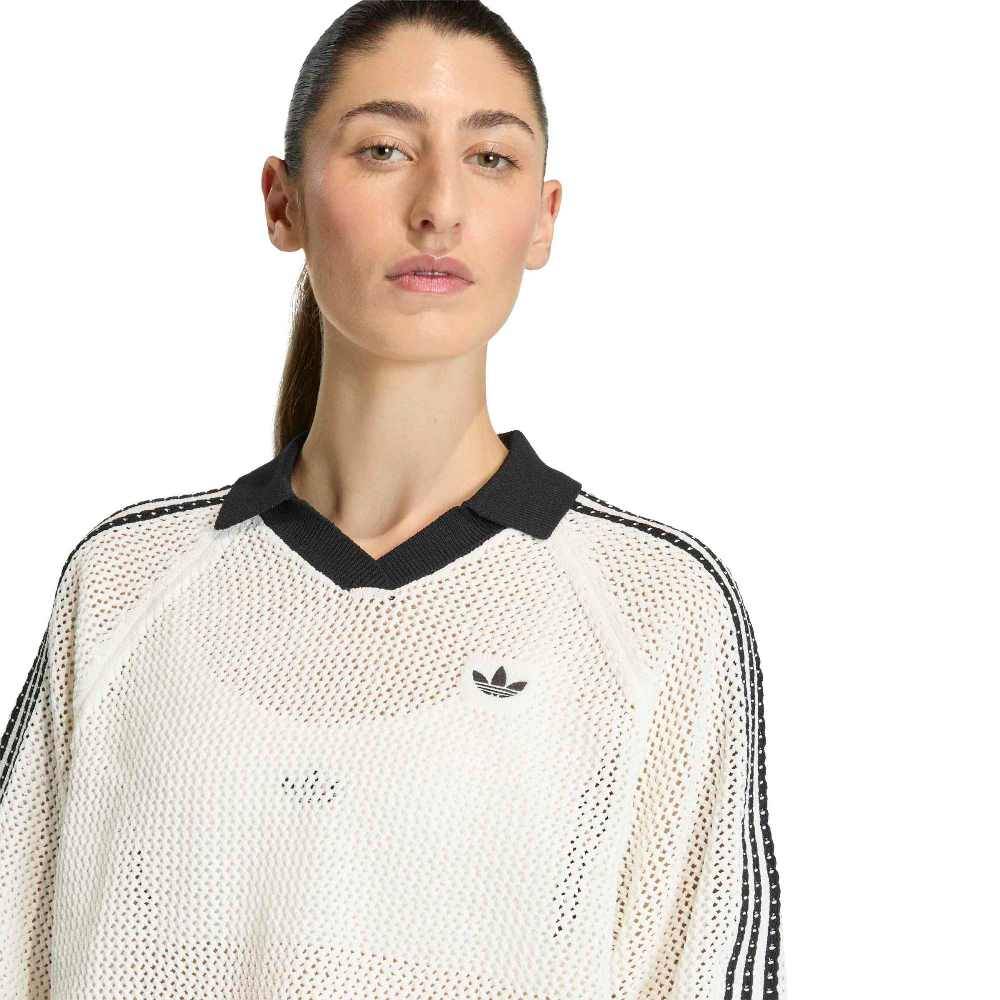 ADIDAS ORIGINALS KNITTED CROCHET POLO