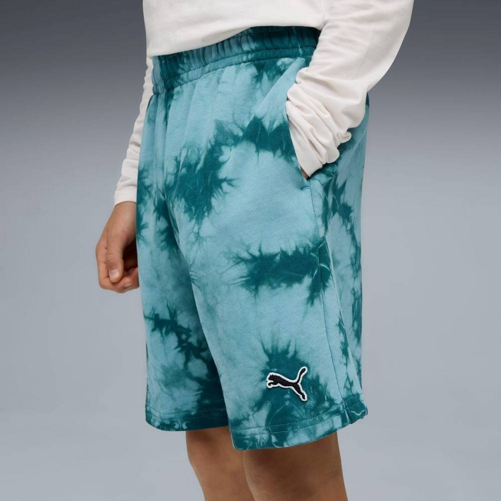 PUMA ESS ELEVATED RELAXED TIE-DYE SHORTS TR