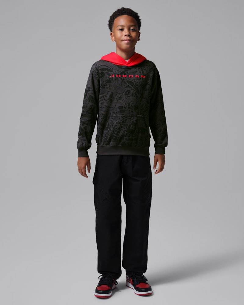 NIKE JORDAN BOYS MJ BROOKLYN LSR PO HOODIE