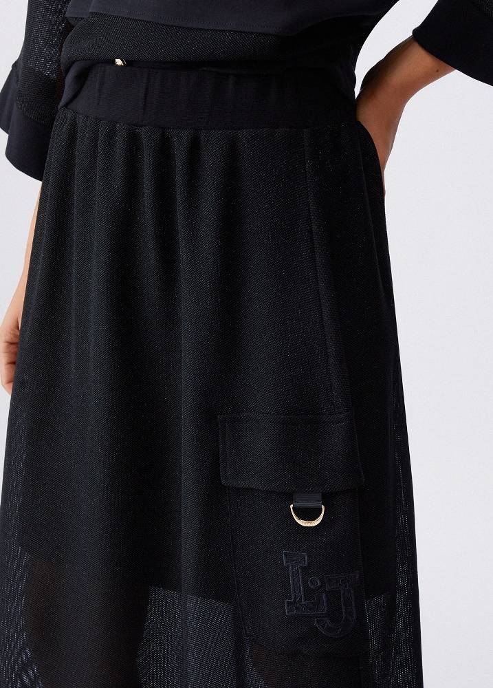LIU JO LONG MESH SKIRT