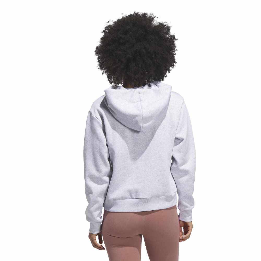 ADIDAS SEASONAL ESSENTIALS RUFFLED BIG LOGO GRAPHIC HOODIE