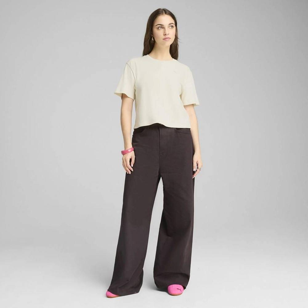 PUMA WARDROBE ESS RIBBED RELAXED TEE
