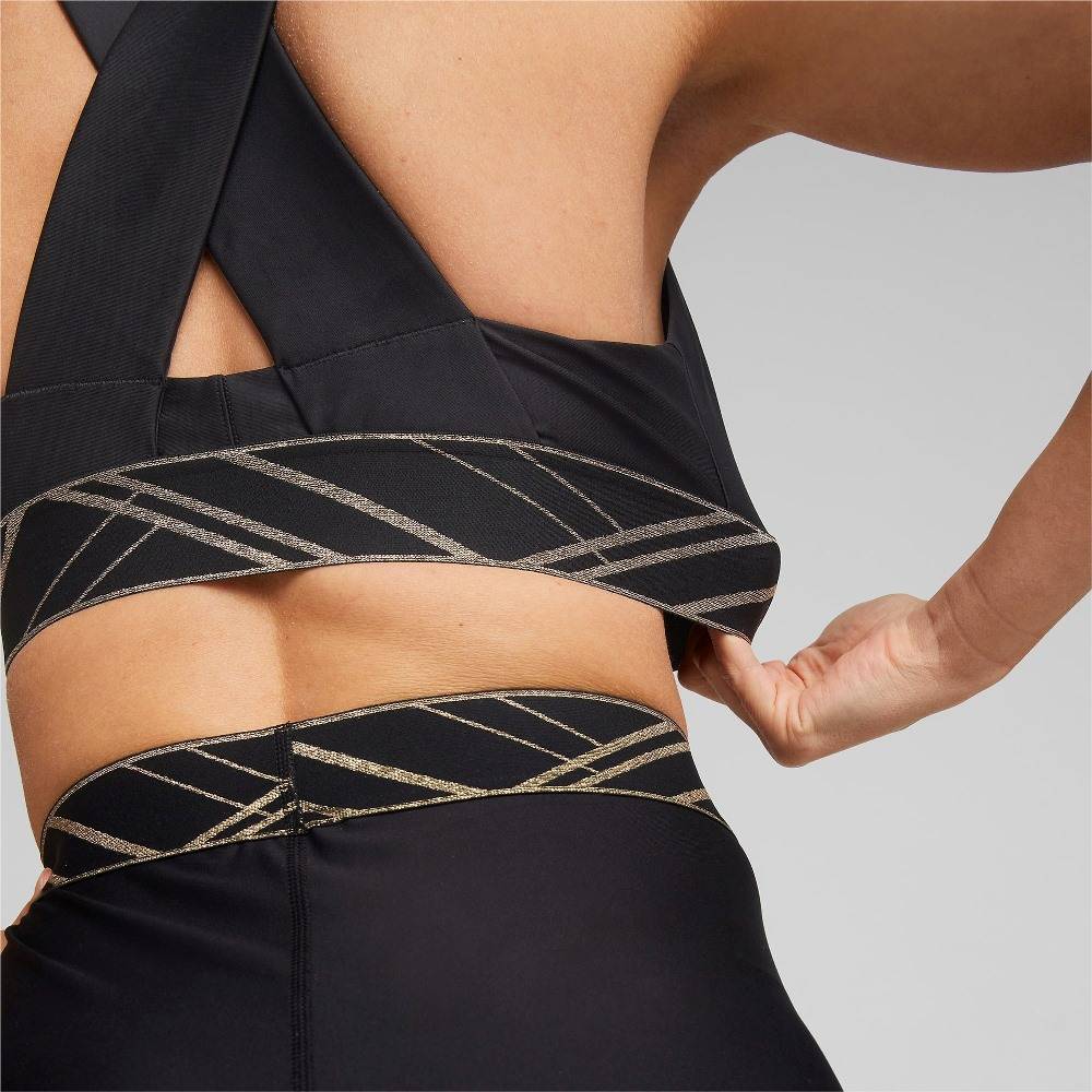 PUMA MID IMPACT DECO GLAM TRAINING BRA
