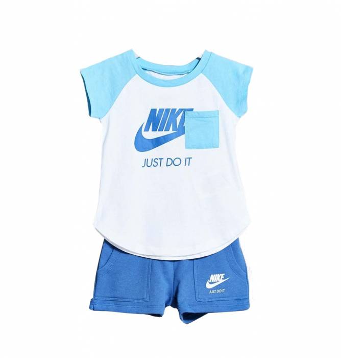 NIKE LITTLE POCKET TEE WITH SHORT SET