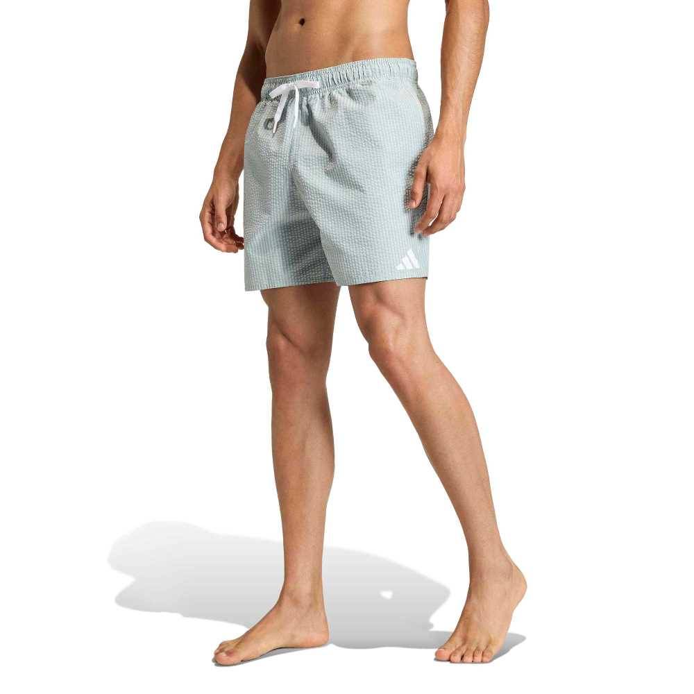 ADIDAS M SEERSUCKER STRIPY SWIM SHORTS 5 INCH