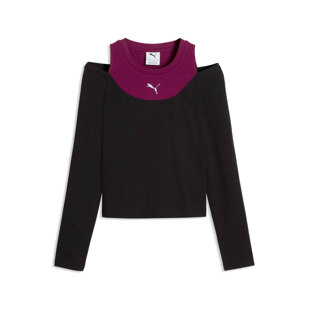 PUMA MIDNIGHT SHADOW SLIM LAYERED LONGSLEEVE TEE G