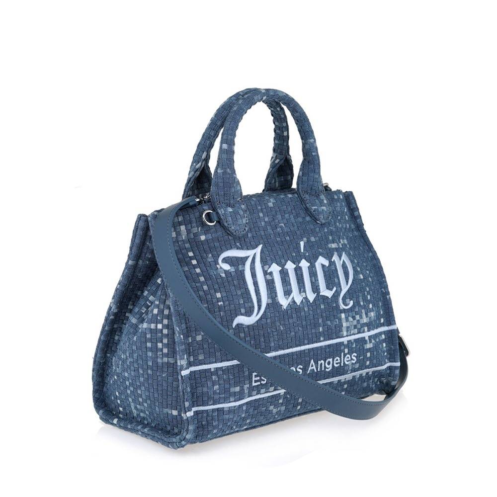 JUICY COUTURE IRIS ENTWINED DENIM MEDIUM SHOPPING BAG