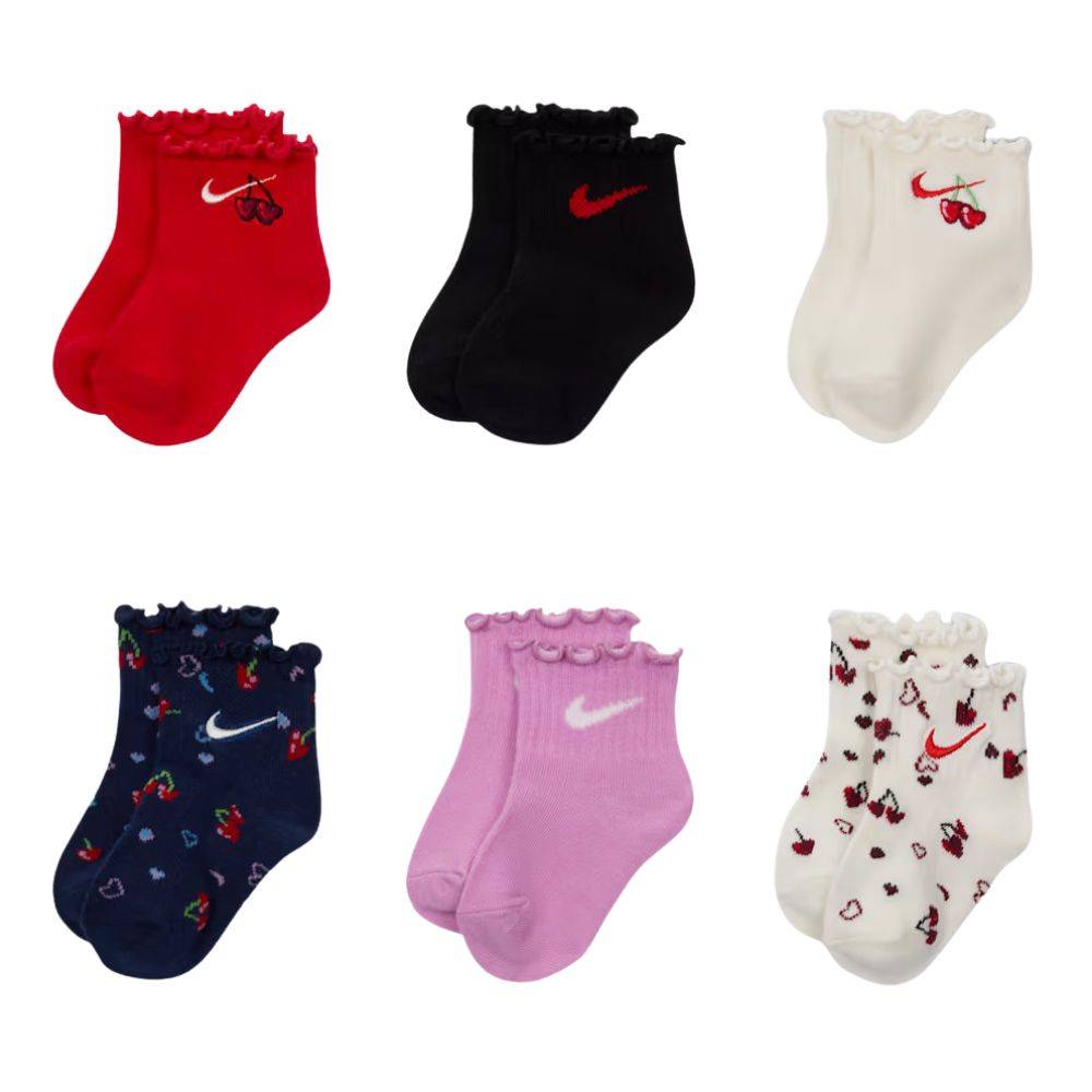 NIKE CHERRY INFANT 6PK LETTUCE