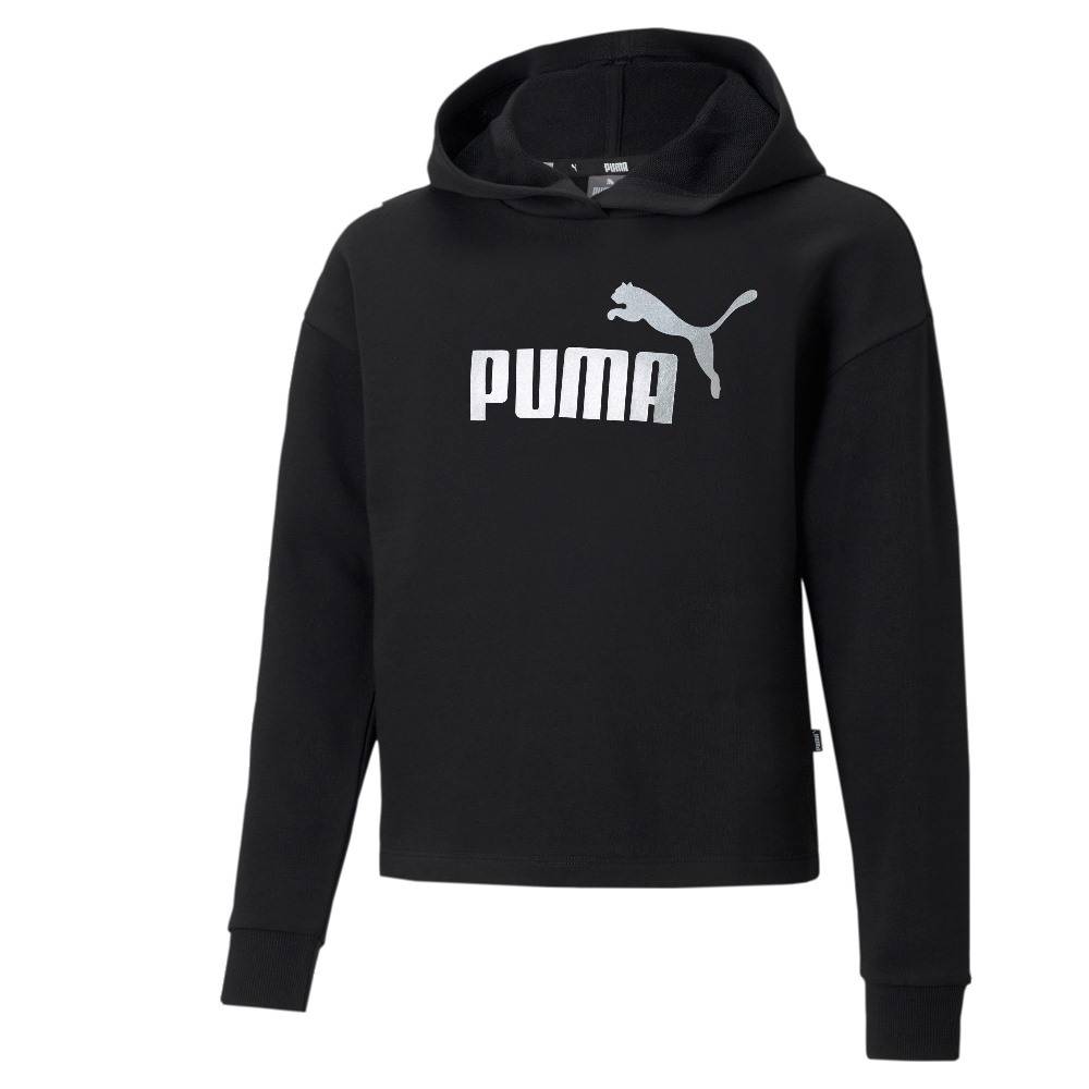 PUMA ESS+ LOGO GIRLS CROPPED HOODIE