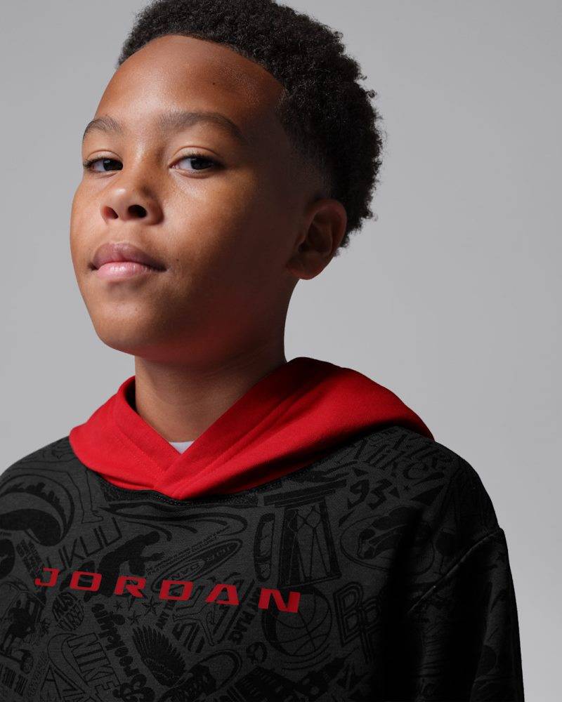 NIKE JORDAN BOYS MJ BROOKLYN LSR PO HOODIE