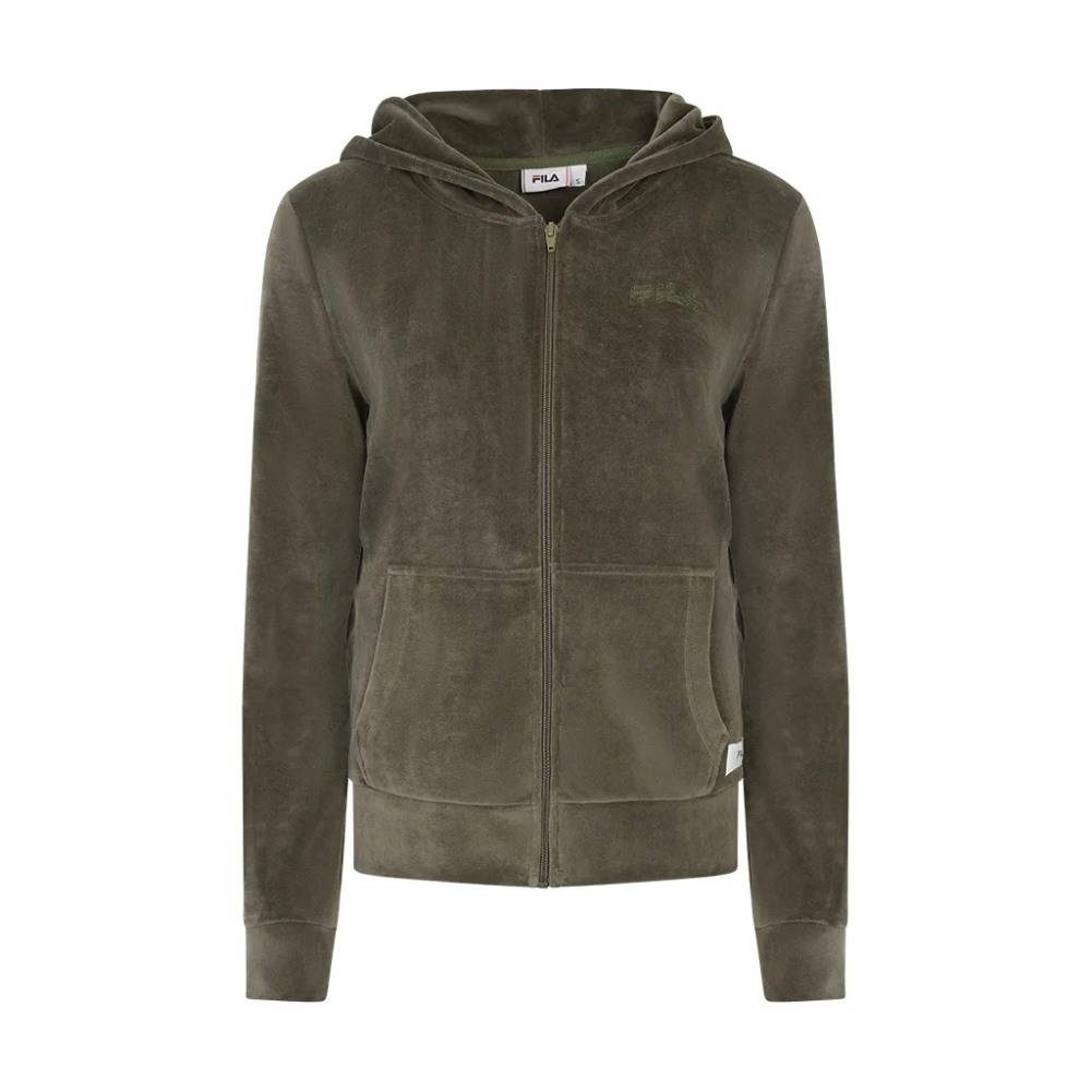 FILA KIANA WOMENS VELOUR ZIP HOODIE