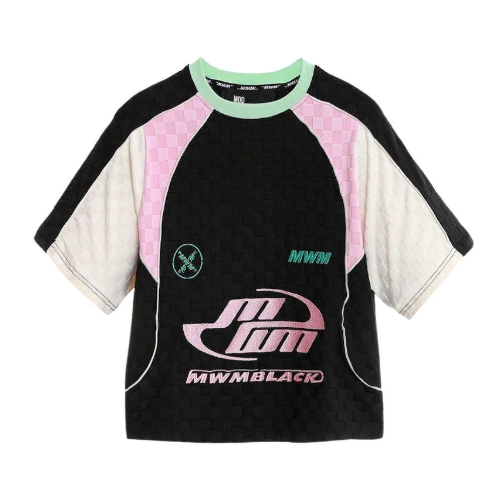 MWM BLACK SOCCER STYLE CROPPED TOP WOMEN