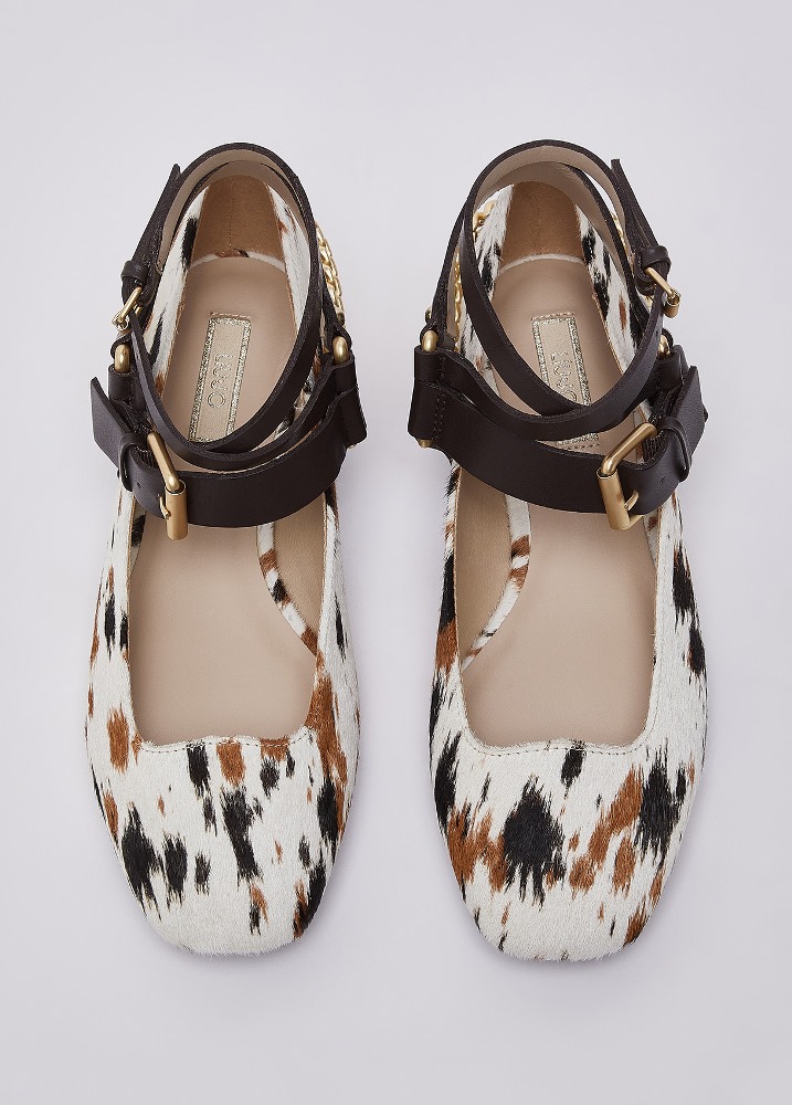 LIU JO BRIGITTE 18 - COW HAIR BALLERINA FLATS