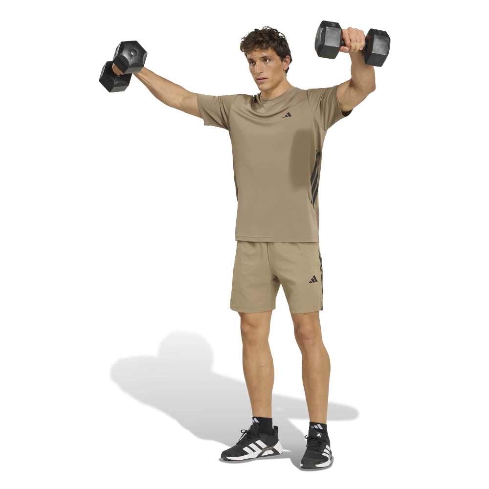 ADIDAS M TECH ESSENTIALS WORKOUT 3-STRIPES T-SHIRT