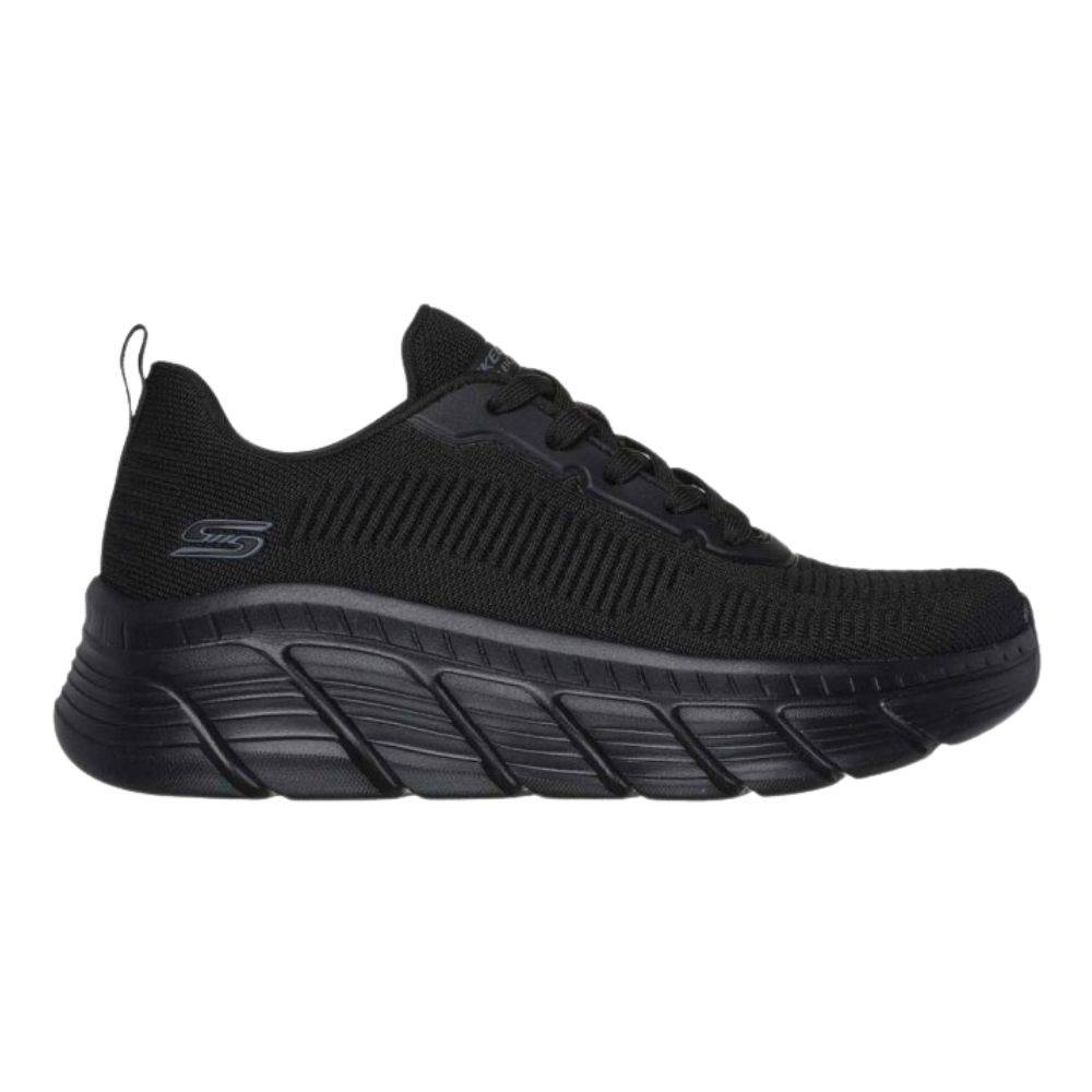 SKECHERS BOBS B FLEX HI - ENGINEERED KNIT FASHION LACE UP SNEAKER