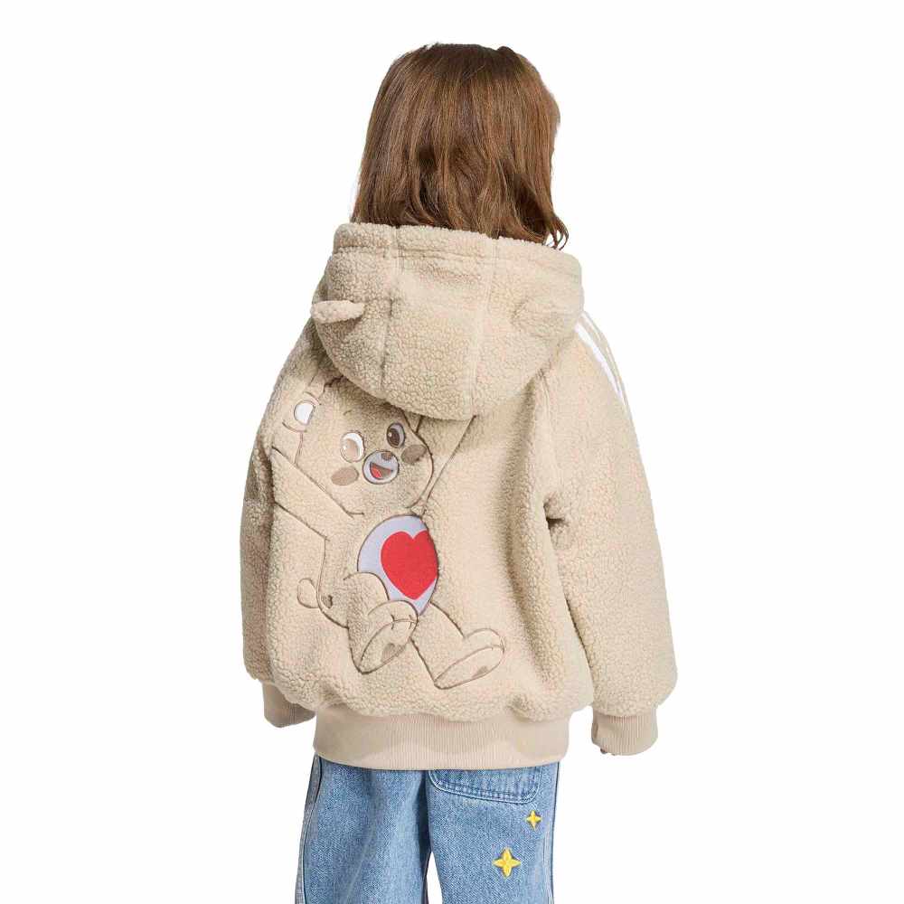 ADIDAS ORIGINALS LITTLE GIRLS CARE BEARS SST TEDDY FLEECE HOODED TT