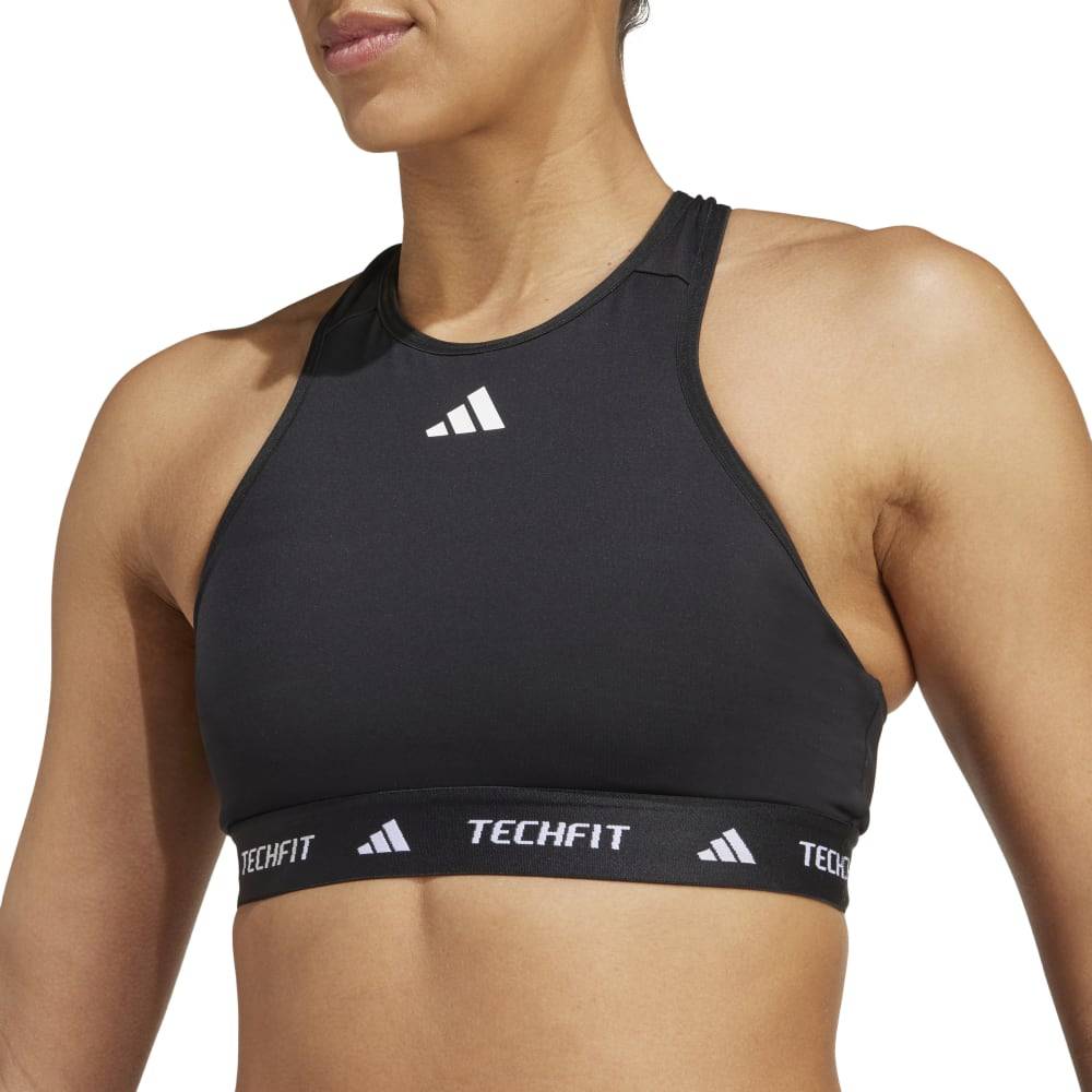 ADIDAS TECHFIT MEDIUM SUPPORT HIGH NECK WORKOUT BRA